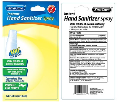 package label - hand sanitizer spray 10ml 2PK
